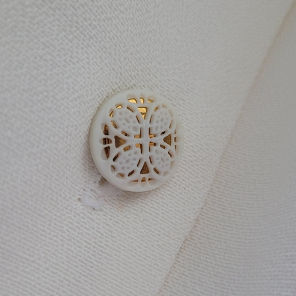 Size 3 Cream Smart Set Button up Dress - Picture 4 of 6